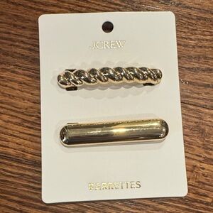 J. Crew NWT Two Pack of Gold Hair Clips